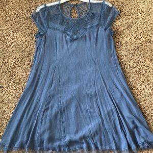 Blue short sleeve dress